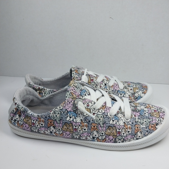 Skechers Bobs Memory Foam Size 8.5 Dogs Dog Lover Slip On Low Top Sneakers Shoes - Picture 9 of 15